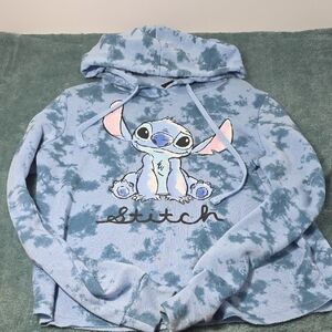 Disney Stitch Light Blue Tie-Dye Hoodie
